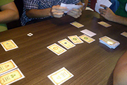 Protótipo do jogo Top Mage sendo testado com grupo de jogadores.